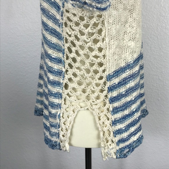 Free People Striped Crochet Sweater SW102 - Picture 5 of 8